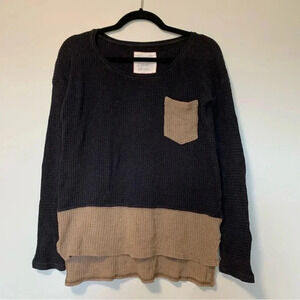 We The Free waffle bicolor long  sleeves tee